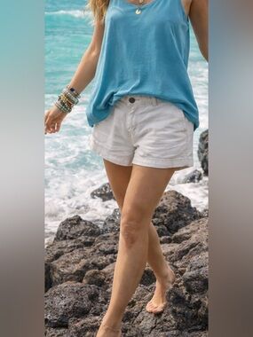 Vintage Calvin Klein Linen Blend | Y2K | Shorts | Size 1 | XXS